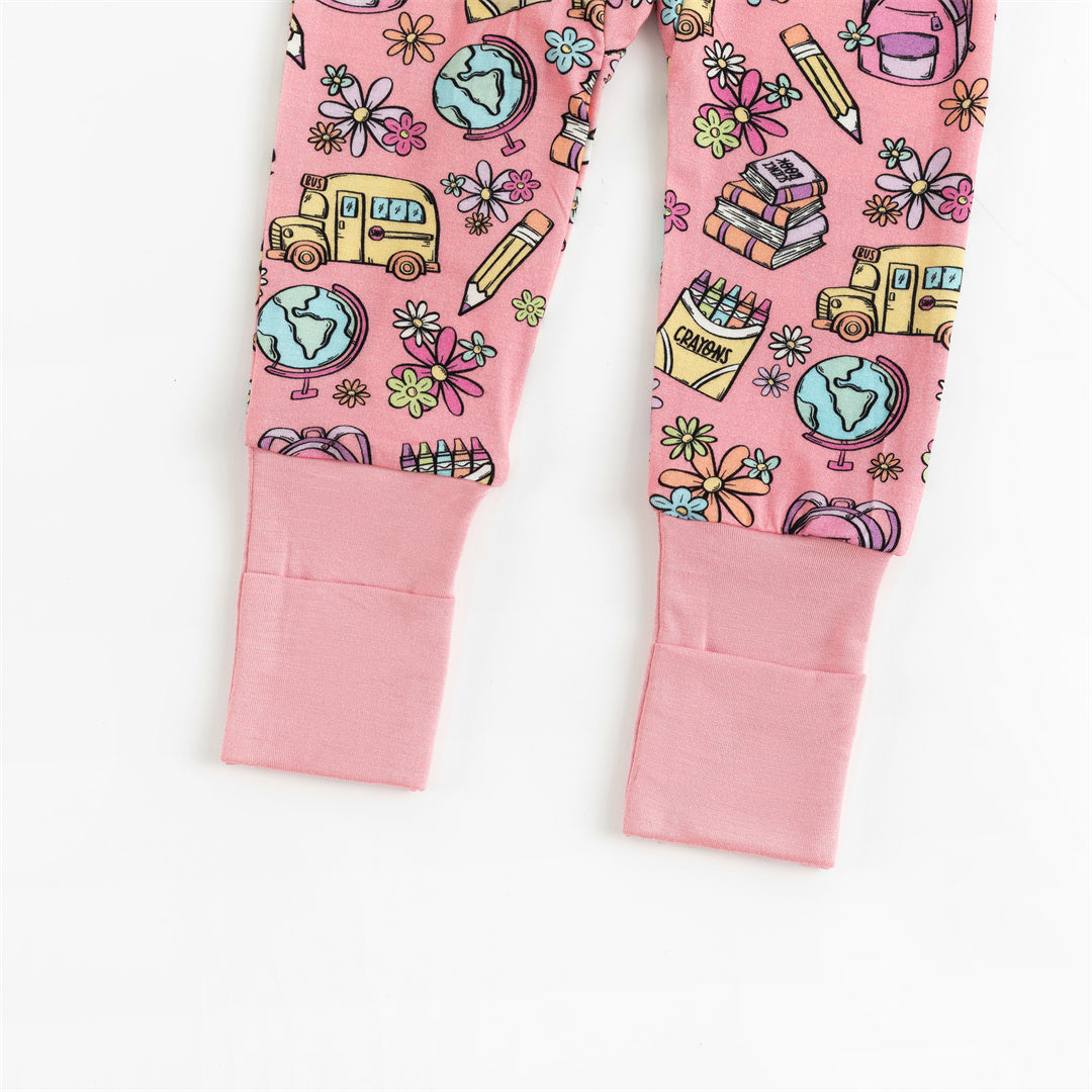 Papeterie scolaire en bambou pour bébé avec fermeture éclair