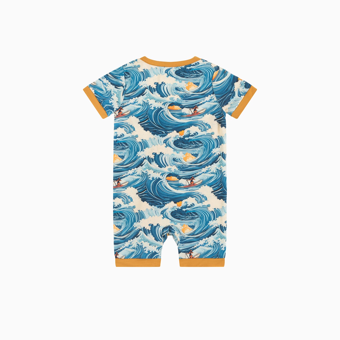 Waves Short Bamboo Zippy Baby Romper