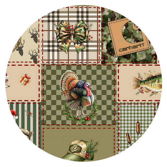 Christmas Cabin Patchwork Bamboo Fitted Crib Sheet