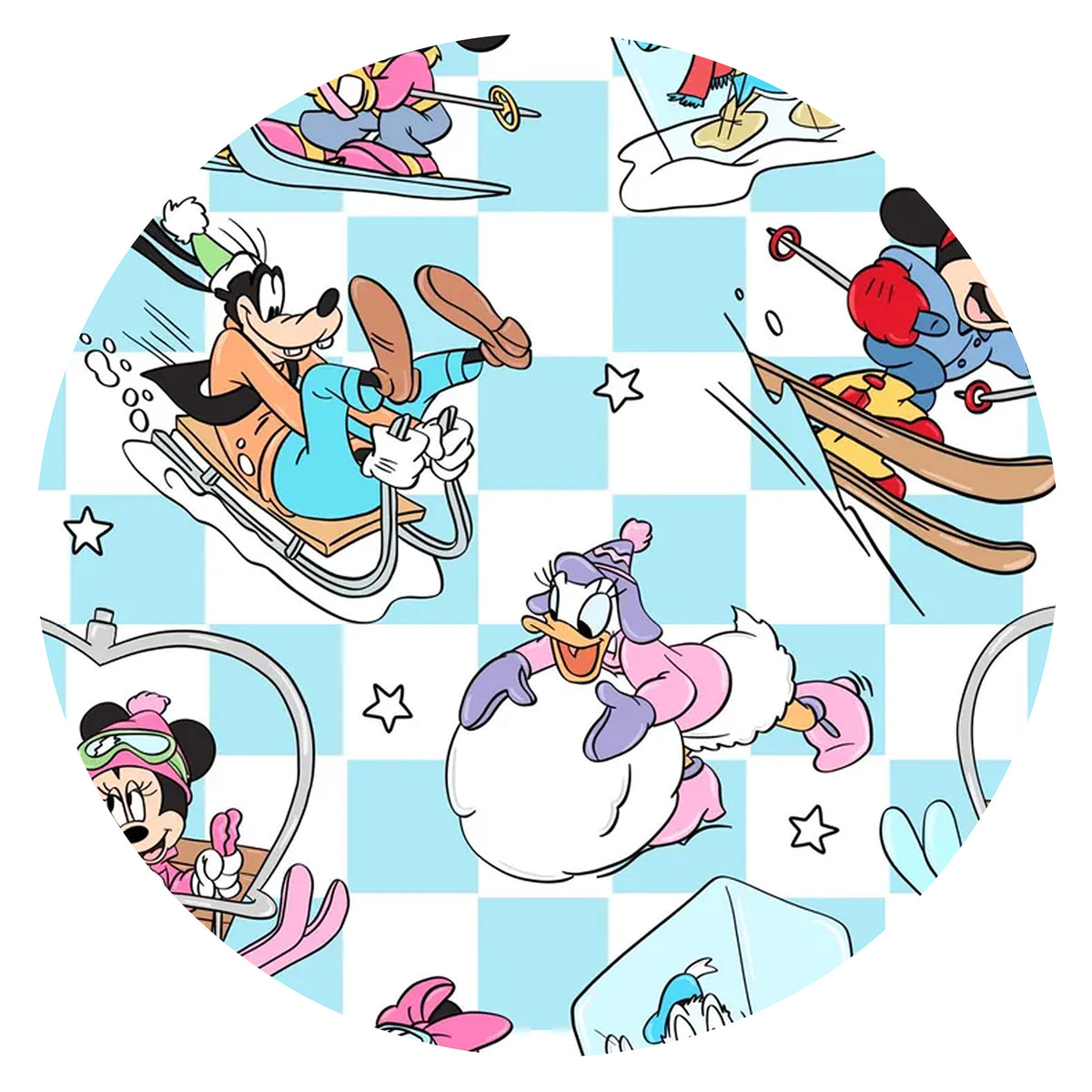 Mouse Skiing Bamboo Blanket
