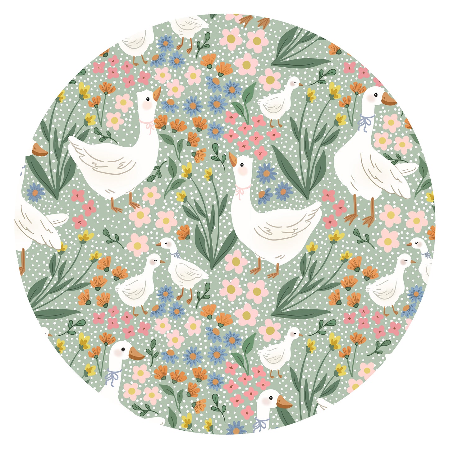 Daisy Goose Garden Meadow Floral Bamboo Blanket