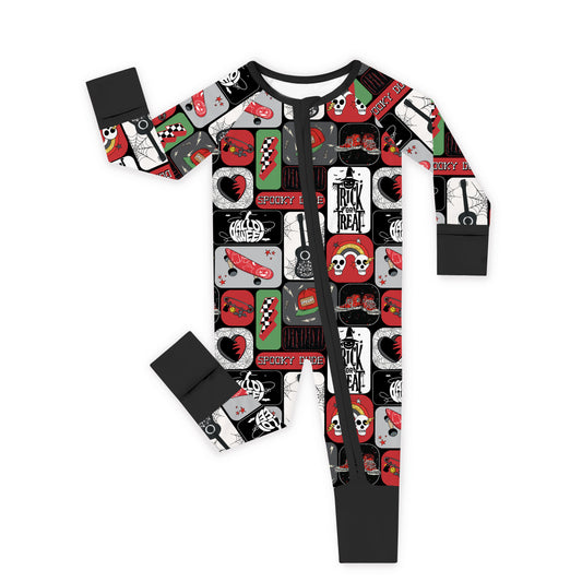Halloween bamboo clothing design - baby apparel bamboo clothing with custom design - baby wear front view