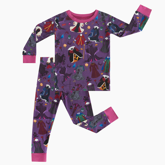 Halloween Classic Cartoon Characters Bamboo Two Piece Long Sleeve Pajama Set bamboo clothing design - baby apparel bamboo clothing with custom design - baby wear front view