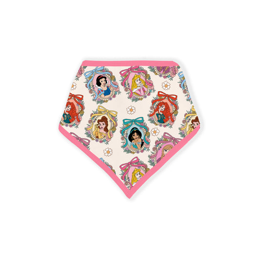 Pink Princess Royal Bow Bamboo Baby Bib bamboo clothing design - baby apparel bamboo clothing with custom design - baby wear front view