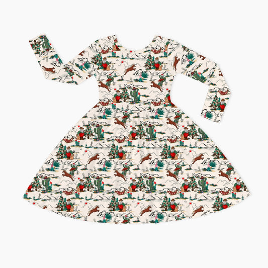 Robe bébé à manches longues en bambou et papillon