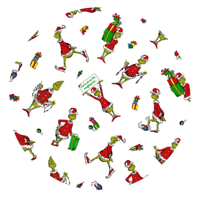 Christmas Green Gift Green Face Long Sleeve Twirl Dress With Bodysuit