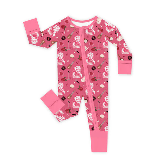Nashville Songbird Bamboo Zipper Romper Pajamas