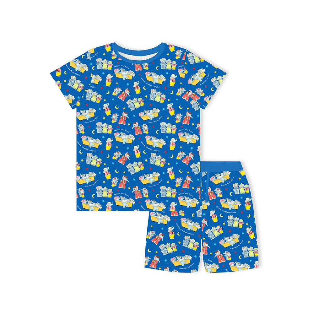 Father's Day Elephant Bamboo Family Short Matching Pajamas