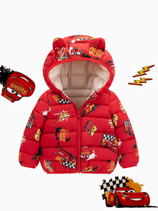 Red Racing Car Graffiti Baby Bear Jacket Coat