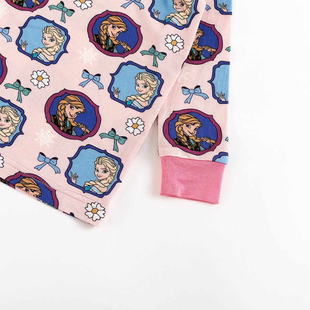 Flower Bow Princess Sisters Bamboo Long Sleeve Pajama Set
