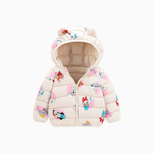 Off White Heart and Mouse Baby Bear Jacket Coat