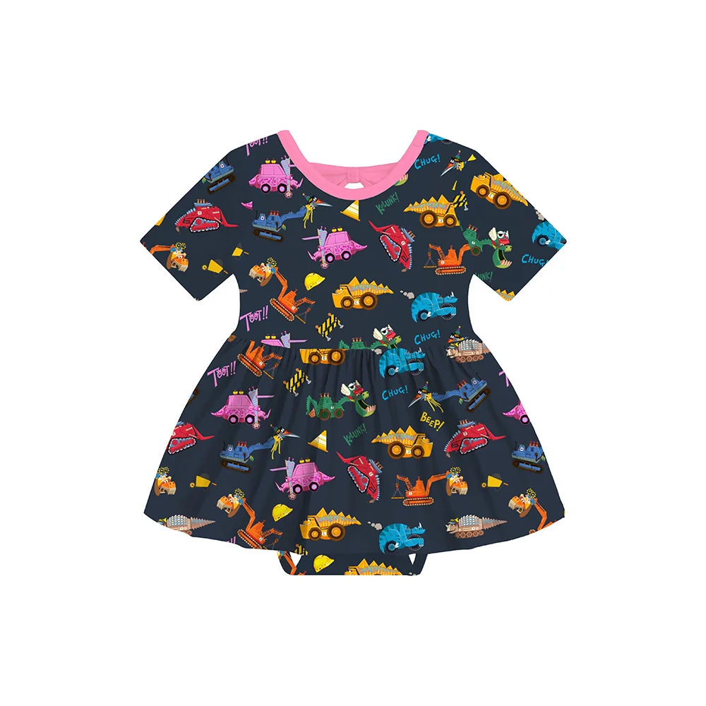 Dinosaur Digger Mom&Me Bamboo Family Short Matching Pajamas