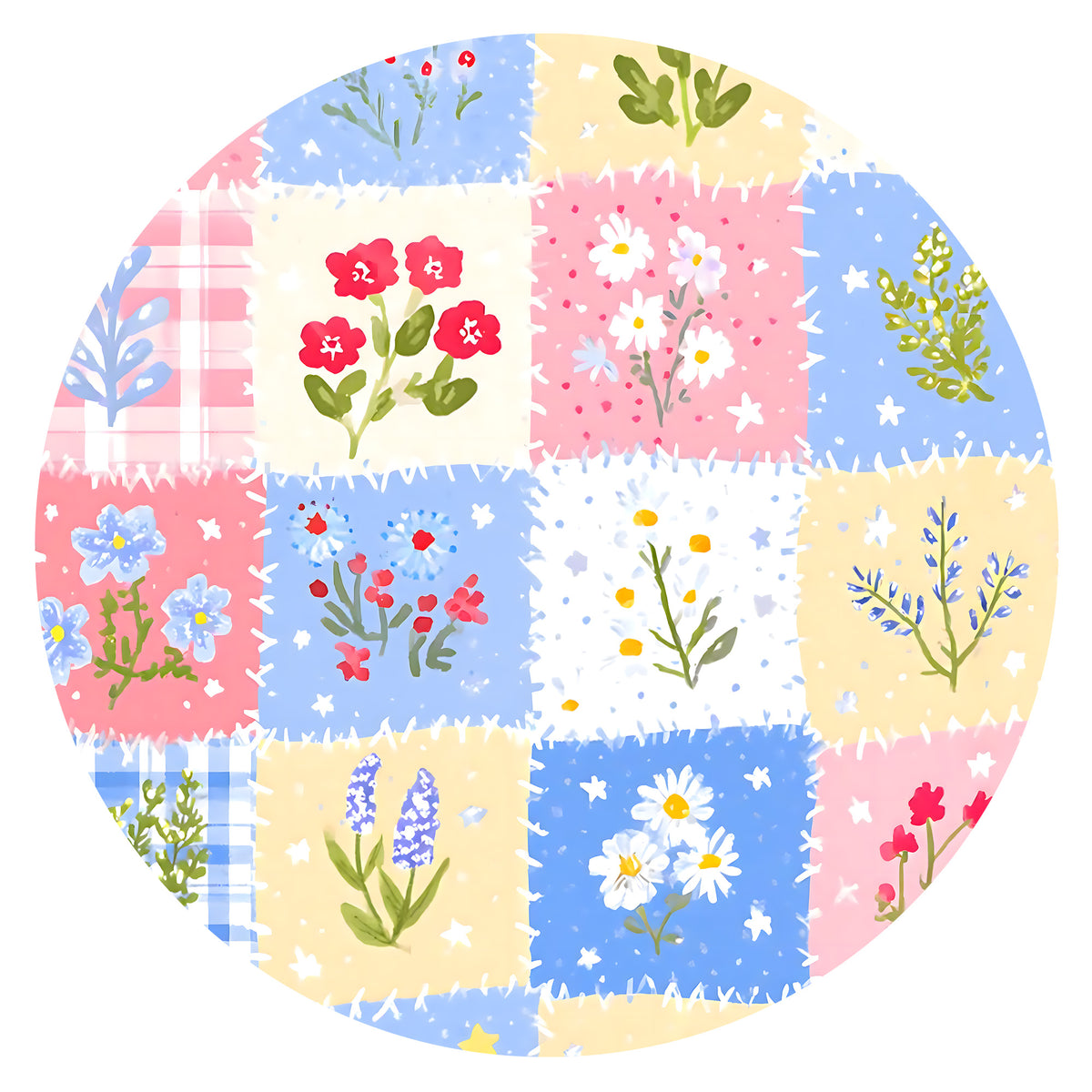 Pastel Wildflower Quilt Bamboo Zipper Pajama Romper