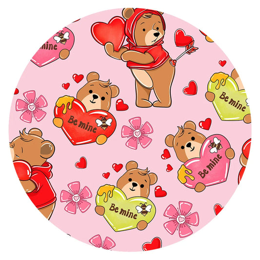 Valentine Wishes And Bear Hugs Love Bamboo Fitted Crib Sheet bamboo clothing design - baby apparel bamboo clothing with custom design - baby wear front view