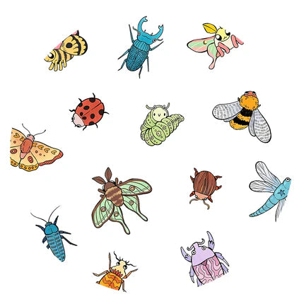 Little Garden Insects Adventure Kids Bamboo Two-Piece Pajama Short Sleeve Set