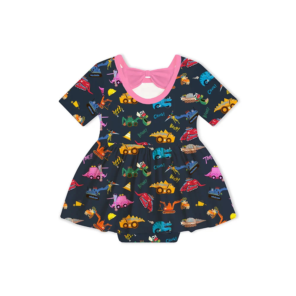 Dinosaur Digger Mom&Me Bamboo Family Short Matching Pajamas