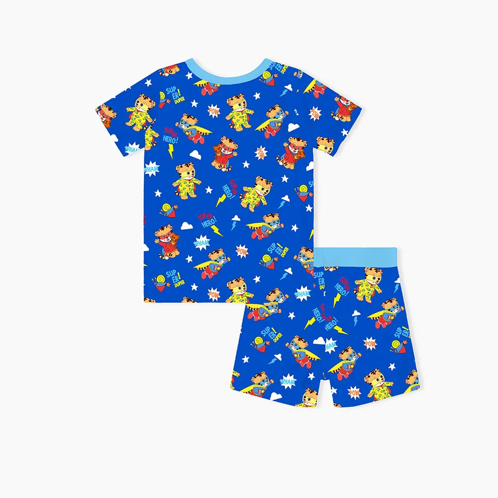 Tiger Neighbor Dad&Me Bamboo Family Short Matching Pajamas