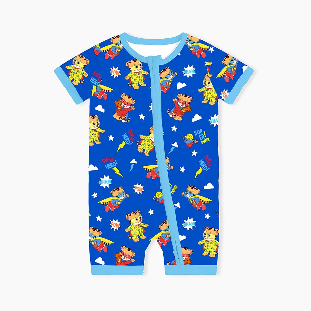 Tiger Neighbor Dad&Me Bamboo Family Short Matching Pajamas