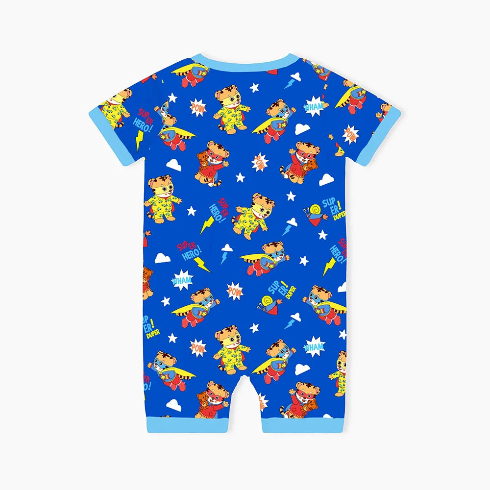 Tiger Neighbor Dad&Me Bamboo Family Short Matching Pajamas