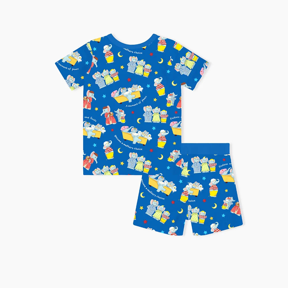 Father's Day Elephant Bamboo Family Short Matching Pajamas