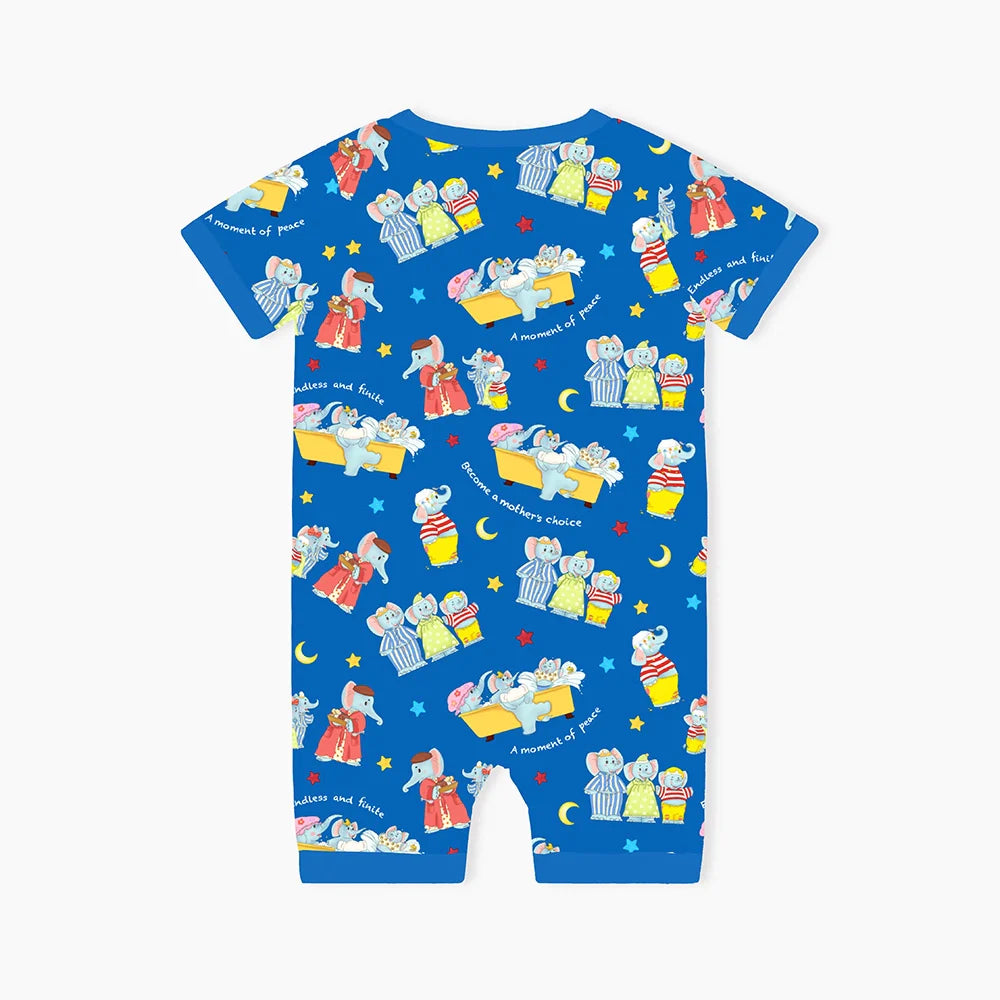 Father's Day Elephant Bamboo Family Short Matching Pajamas