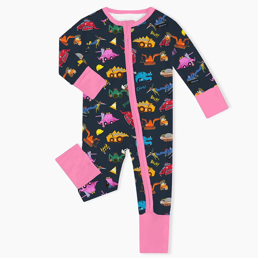 Dinosaur Digger Mom&Me Bamboo Family Short Matching Pajamas
