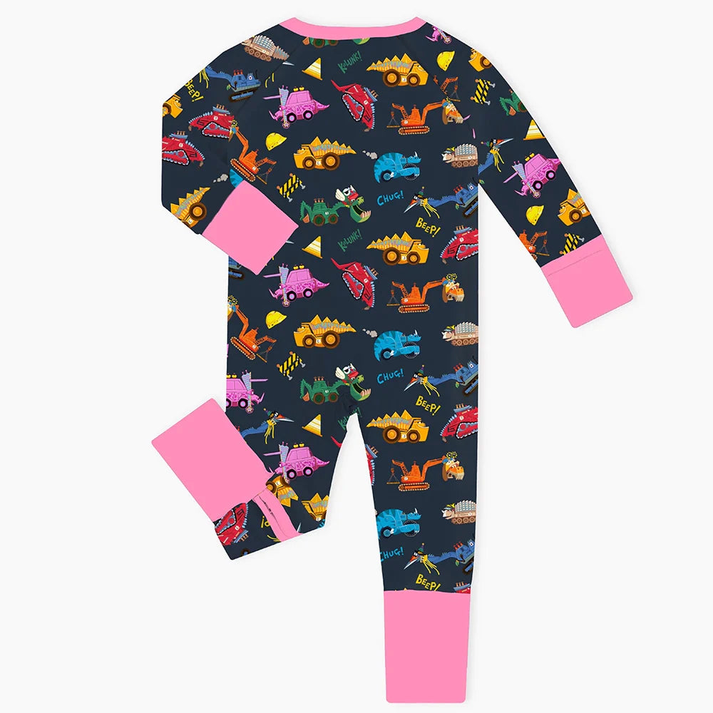 Dinosaur Digger Mom&Me Bamboo Family Short Matching Pajamas