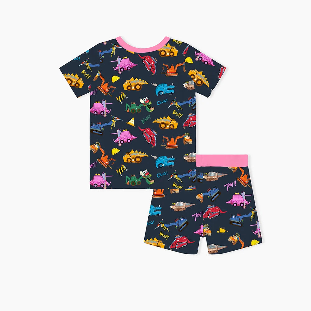Dinosaur Digger Mom&Me Bamboo Family Short Matching Pajamas