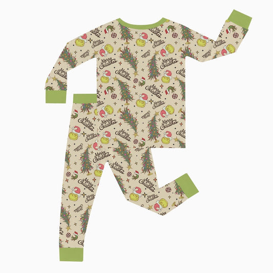 Christmas Sale Tree Green Guy Bamboo Clothing bamboo clothing design - baby apparel bamboo clothing with custom design - baby wear front view