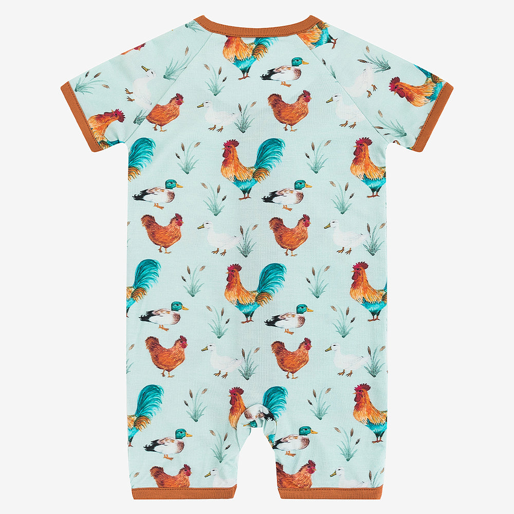 Cock Duck Bamboo Short Bamboo Zippy Baby Romper