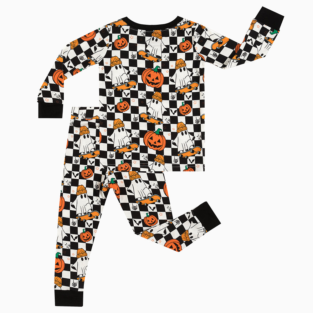 Ensemble de pyjama à manches longues à manches longues en bambou à imprimé de football