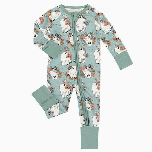 Halloween bamboo clothing design - baby apparel bamboo clothing with custom design - baby wear front view