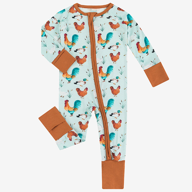 Cock Duck Bamboo Baby Zippy Pajama