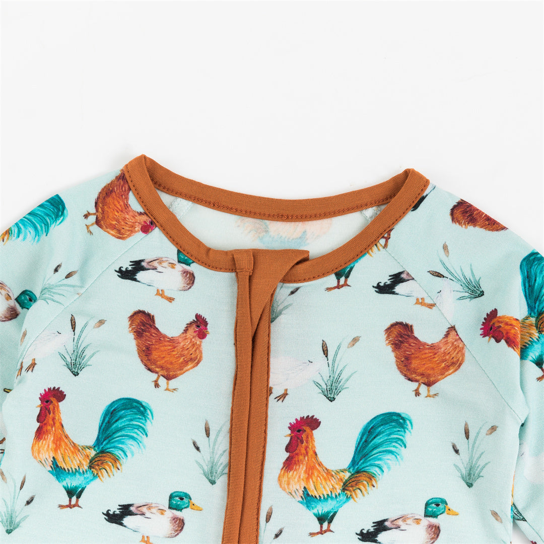Cock Duck Bamboo Baby Zippy Pajama