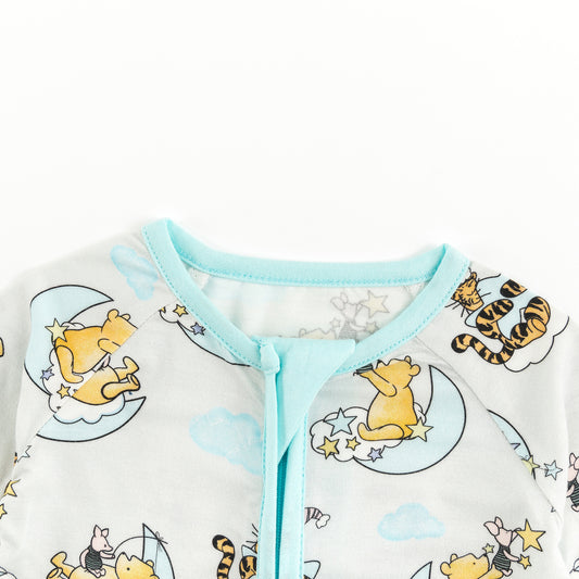 Little Bears Wonderful Dream Zip Up Bamboo Pajamas bamboo clothing design - baby apparel bamboo clothing with custom design - baby wear front view
