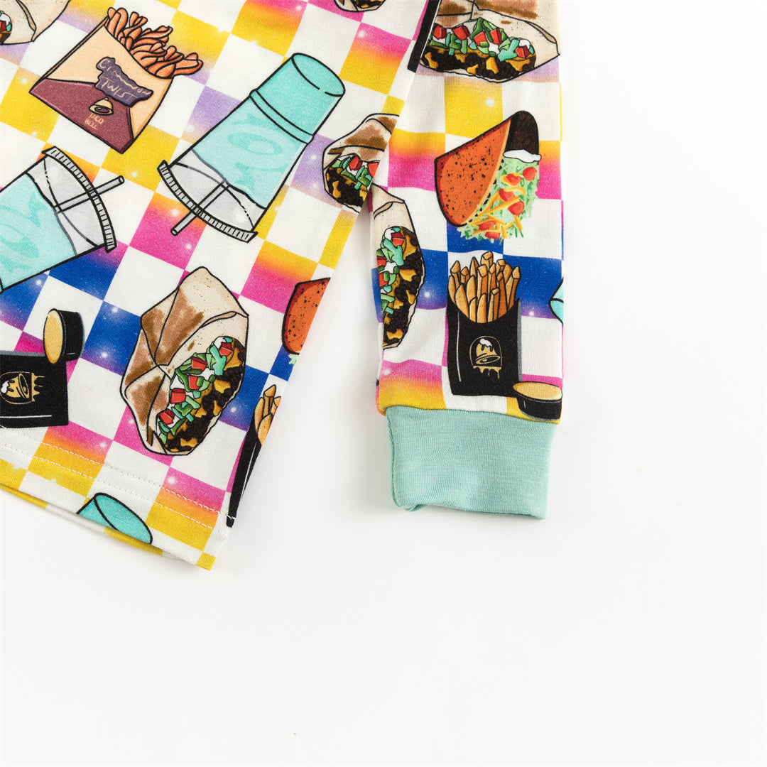 Ensemble sandwich frites en bambou pour enfants, deux pièces