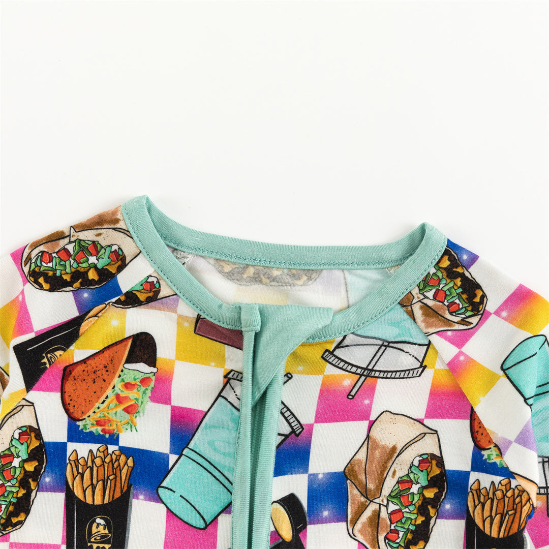 Sandwich Fries Bamboo Baby Zippy Pajama