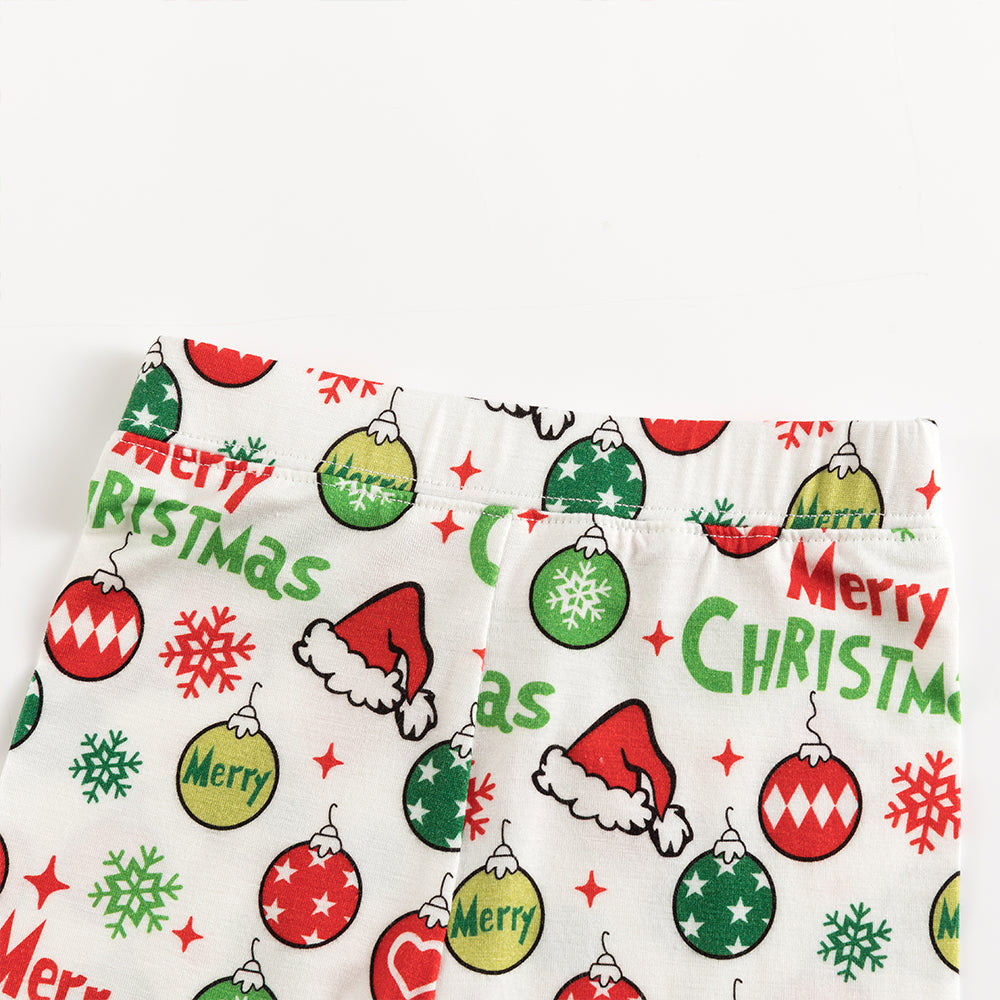 Merry Christmas Snowflake Bamboo Long Sleeve Pajama Set