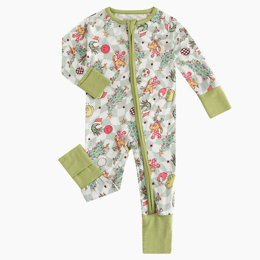Christmas bamboo clothing design - baby apparel bamboo clothing with custom design - baby wear front view