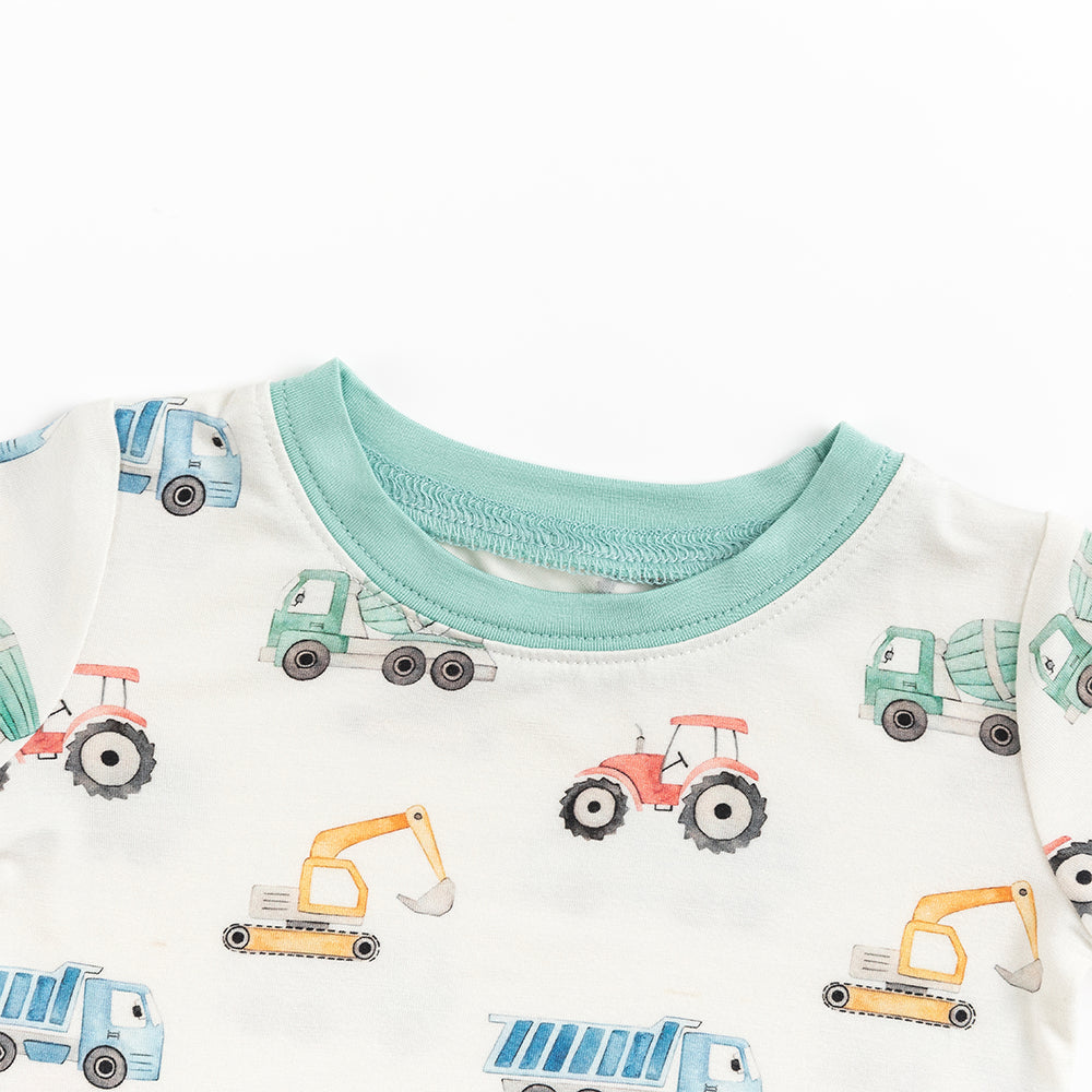 축구 인쇄 대나무 긴 소매 파자마 세트