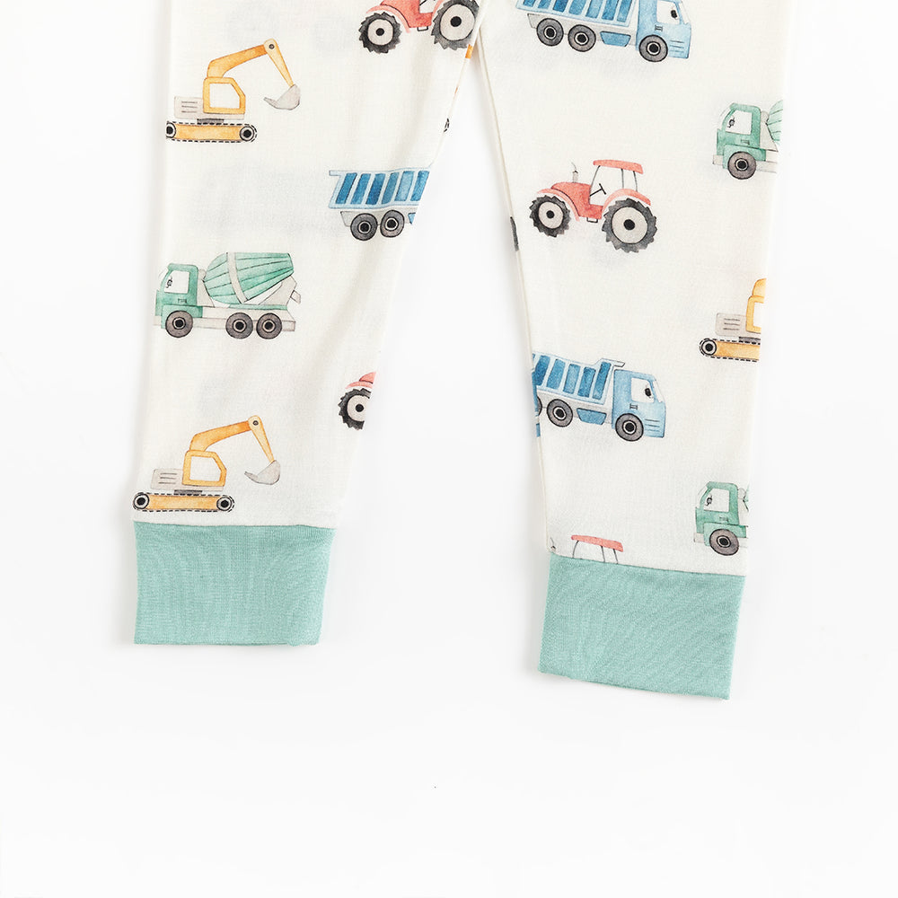 축구 인쇄 대나무 긴 소매 파자마 세트