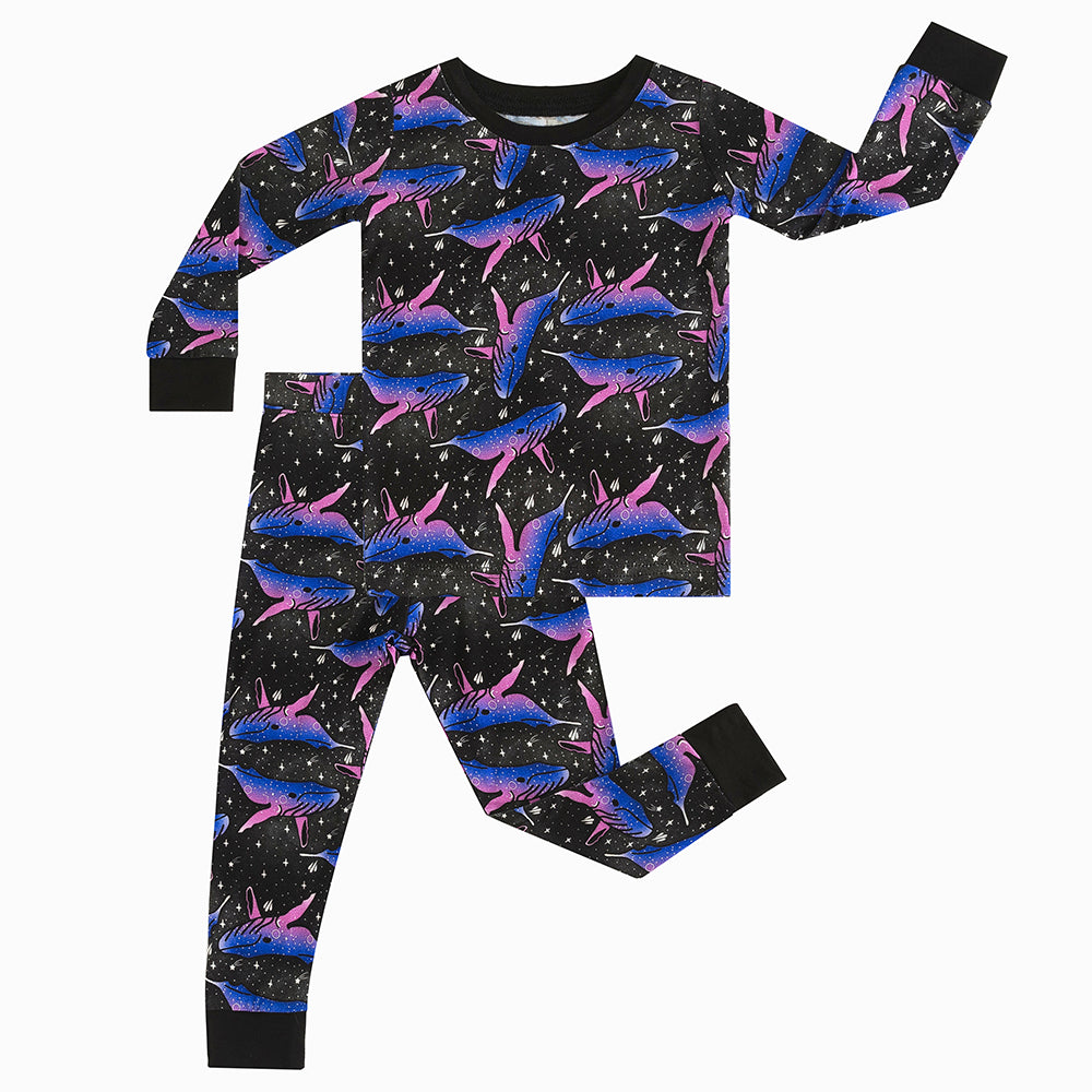 Galaxy Whale Bamboo Long Sleeve Pajama Set
