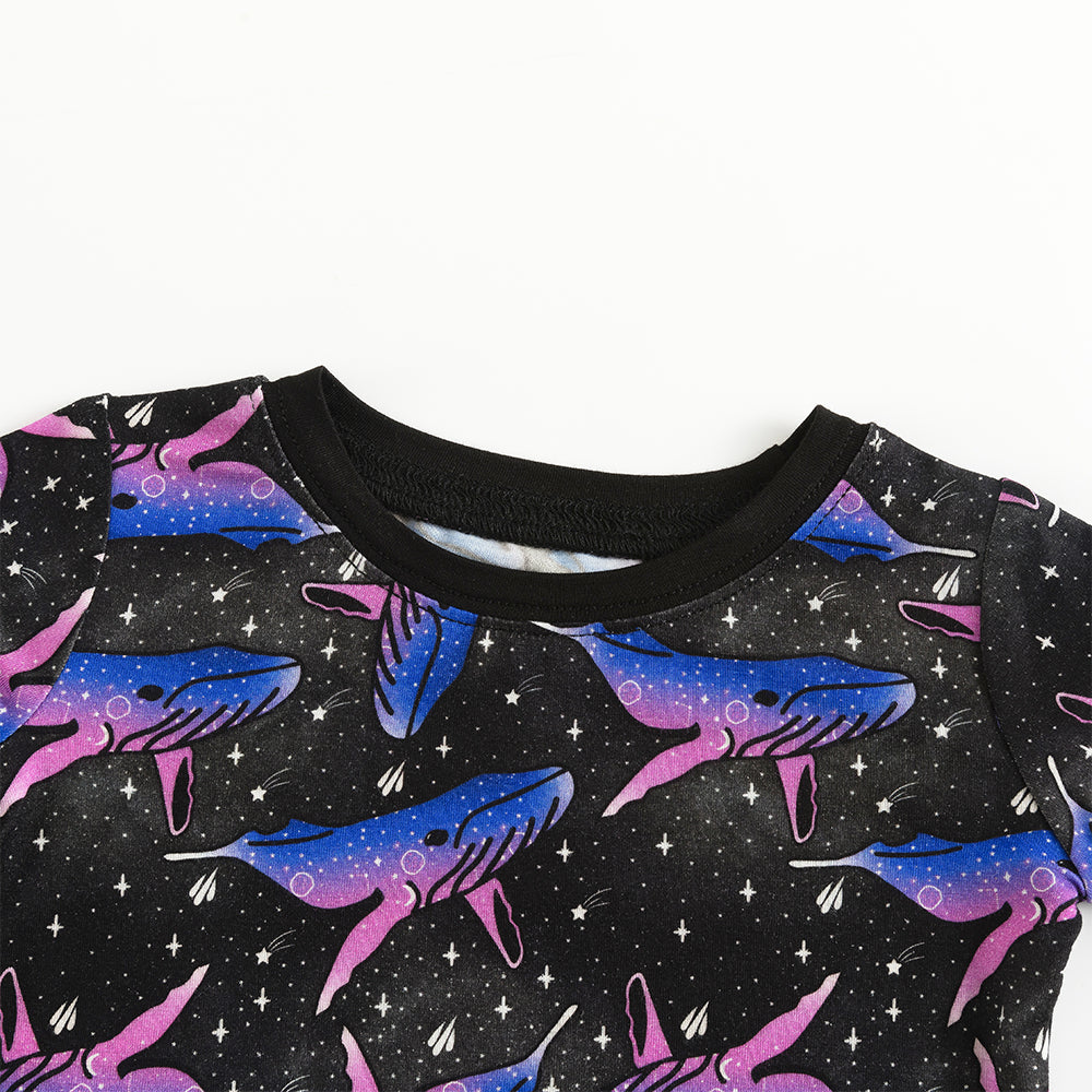 Galaxy Whale Bamboo Long Sleeve Pajama Set