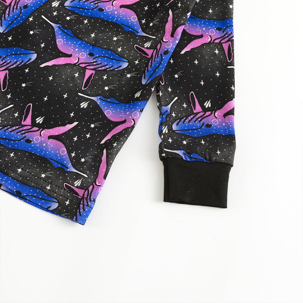 Galaxy Whale Bamboo Long Sleeve Pajama Set