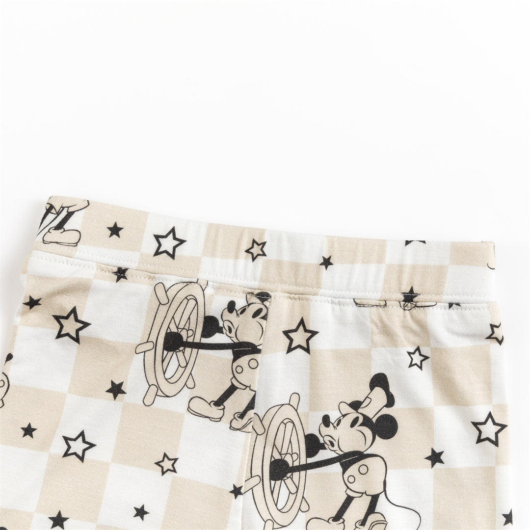 Coxswain Mouse Chessboard Pattern Bamboo Long Sleeve Pajama Set