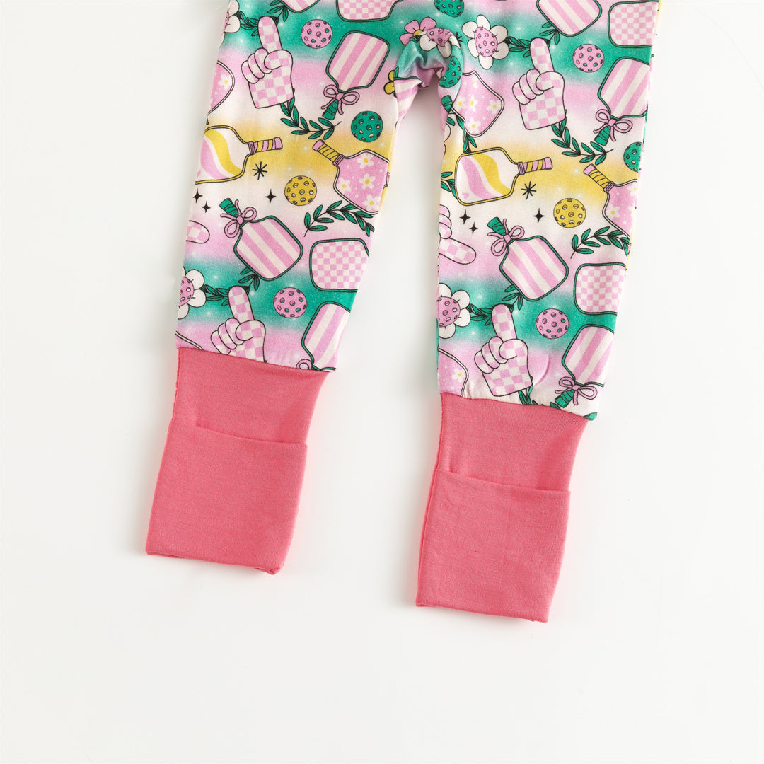 Rainbow Flower Bamboo Baby Zippy Pajama