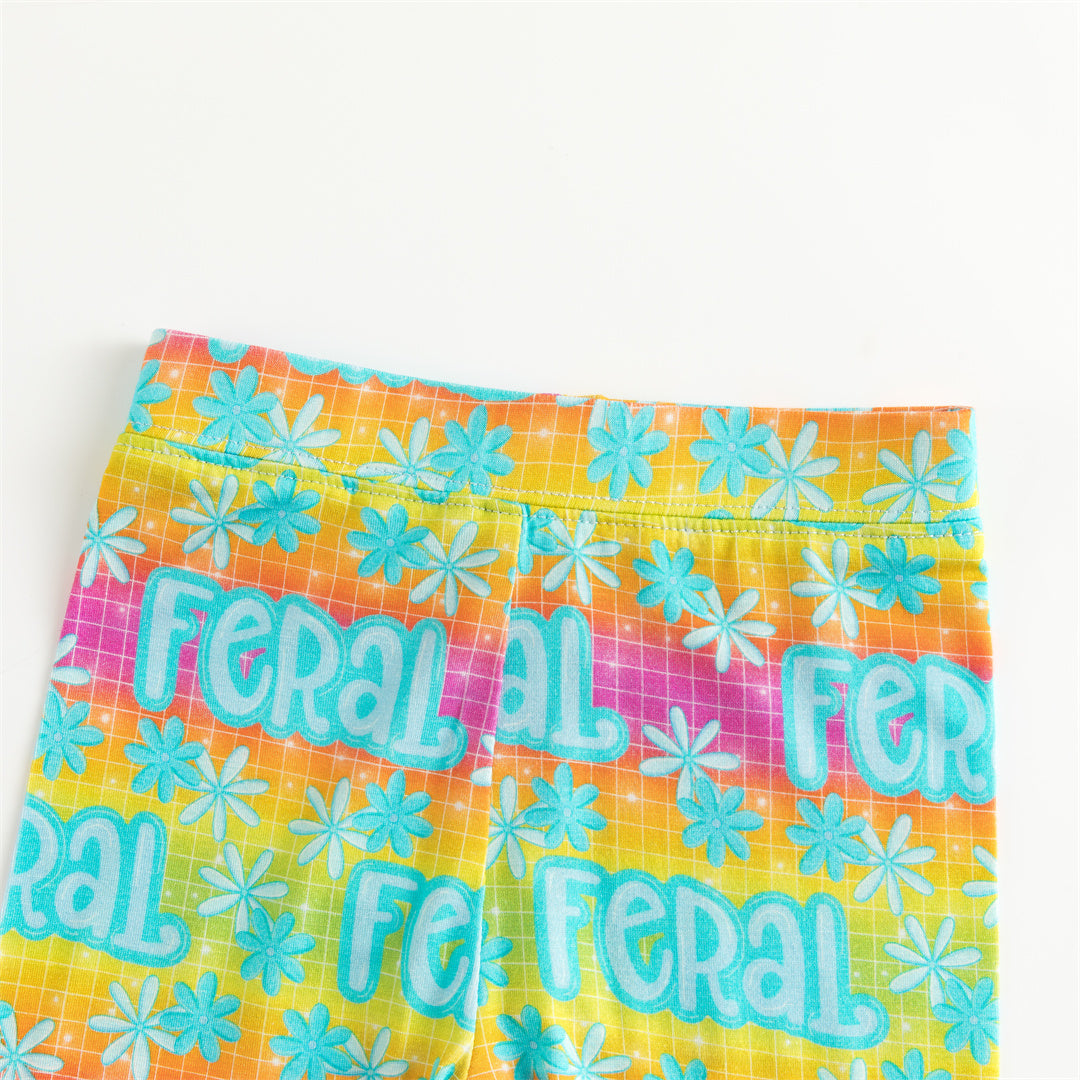 Color Feral Print Bamboo Long Sleeve Pajama Set