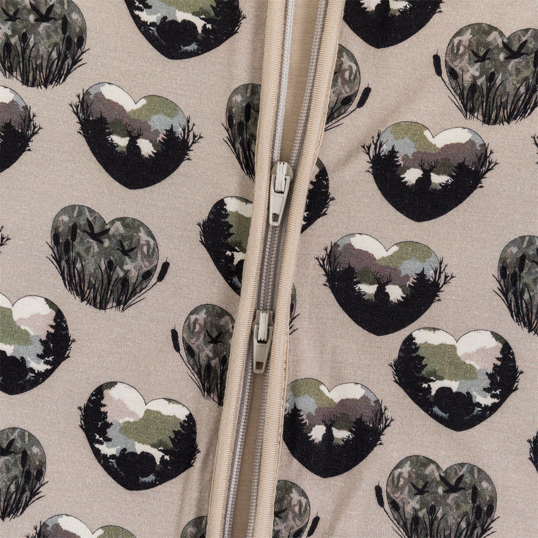 Dormeuse en bambou à motif camouflage et cœur