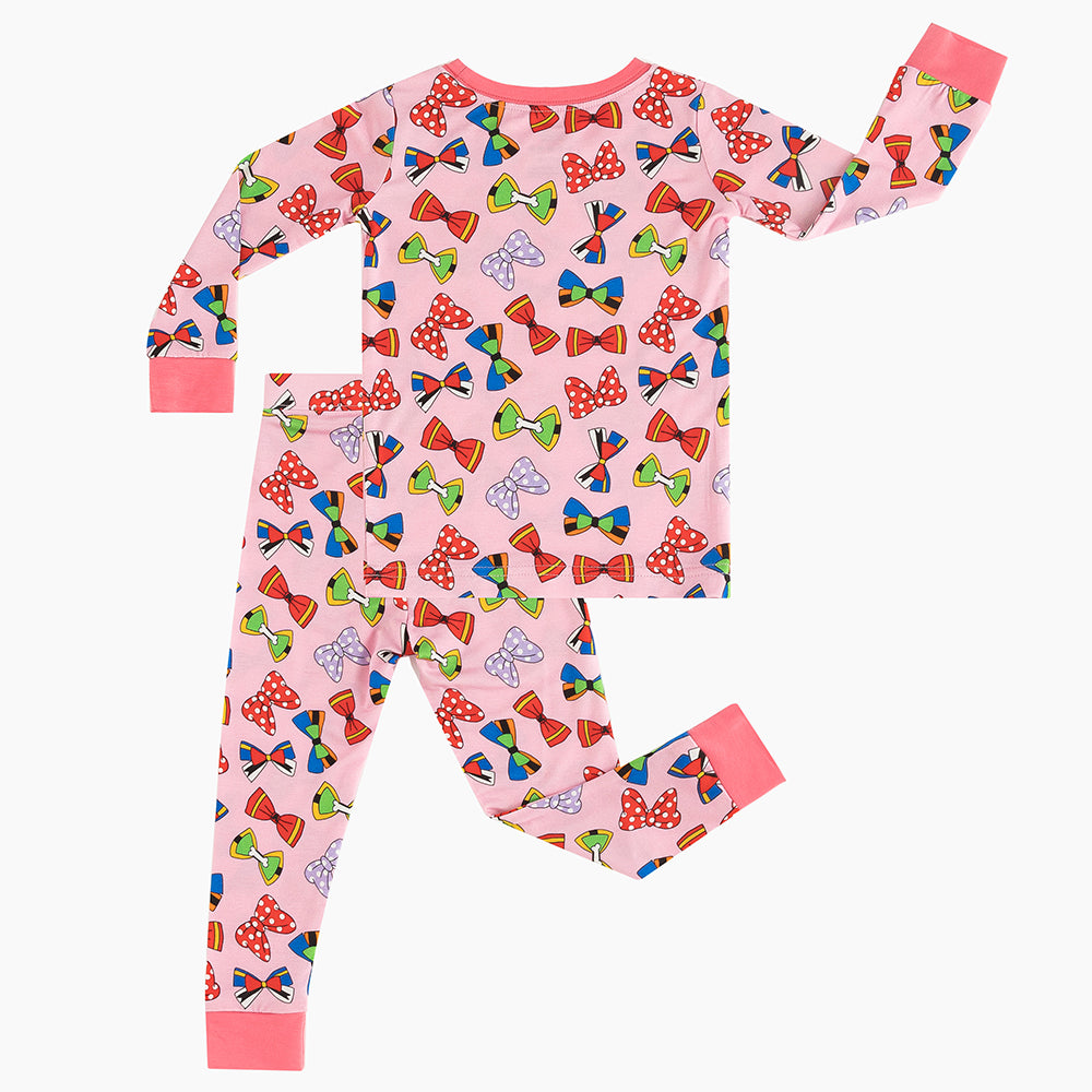 Colorful Bows Bamboo Long Sleeve Pajama Set