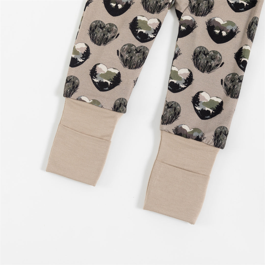 Dormeuse en bambou à motif camouflage et cœur